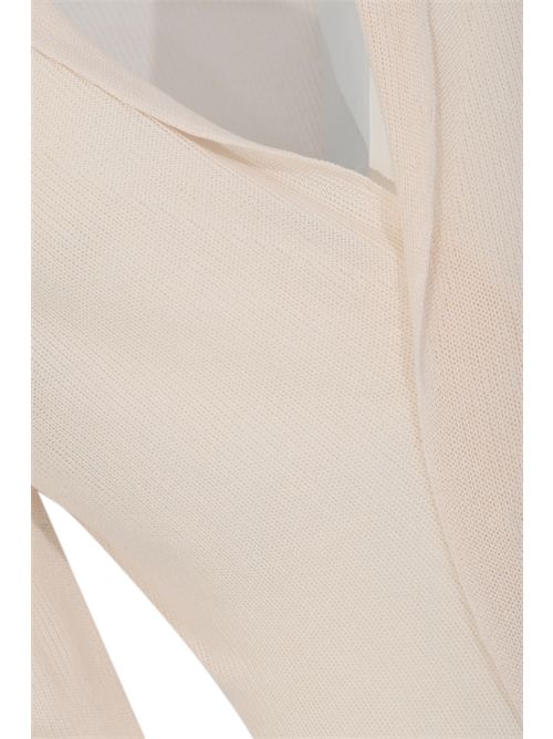 Cardigan in filato di cotone Ecru ROBERTO COLLINA | 261MYA1111202